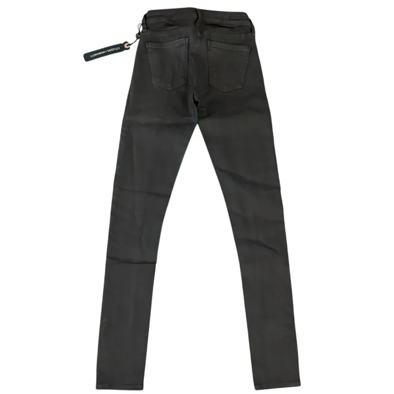 NWT Citizens of Humanity Logan Moto Pants Sz 24 Brown Low Rise Skinny Grunge - Image 7