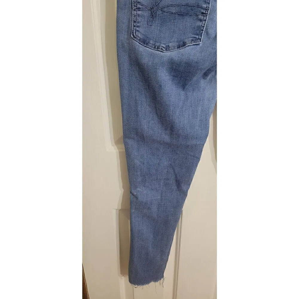 Denizen by Levi High Rise Ankle Skinny Jeans Womens Size 6 W28 Distressed, Fraye - Image 6