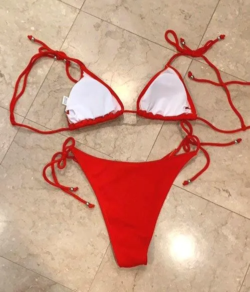 String Bikini Red Size M - Image 5