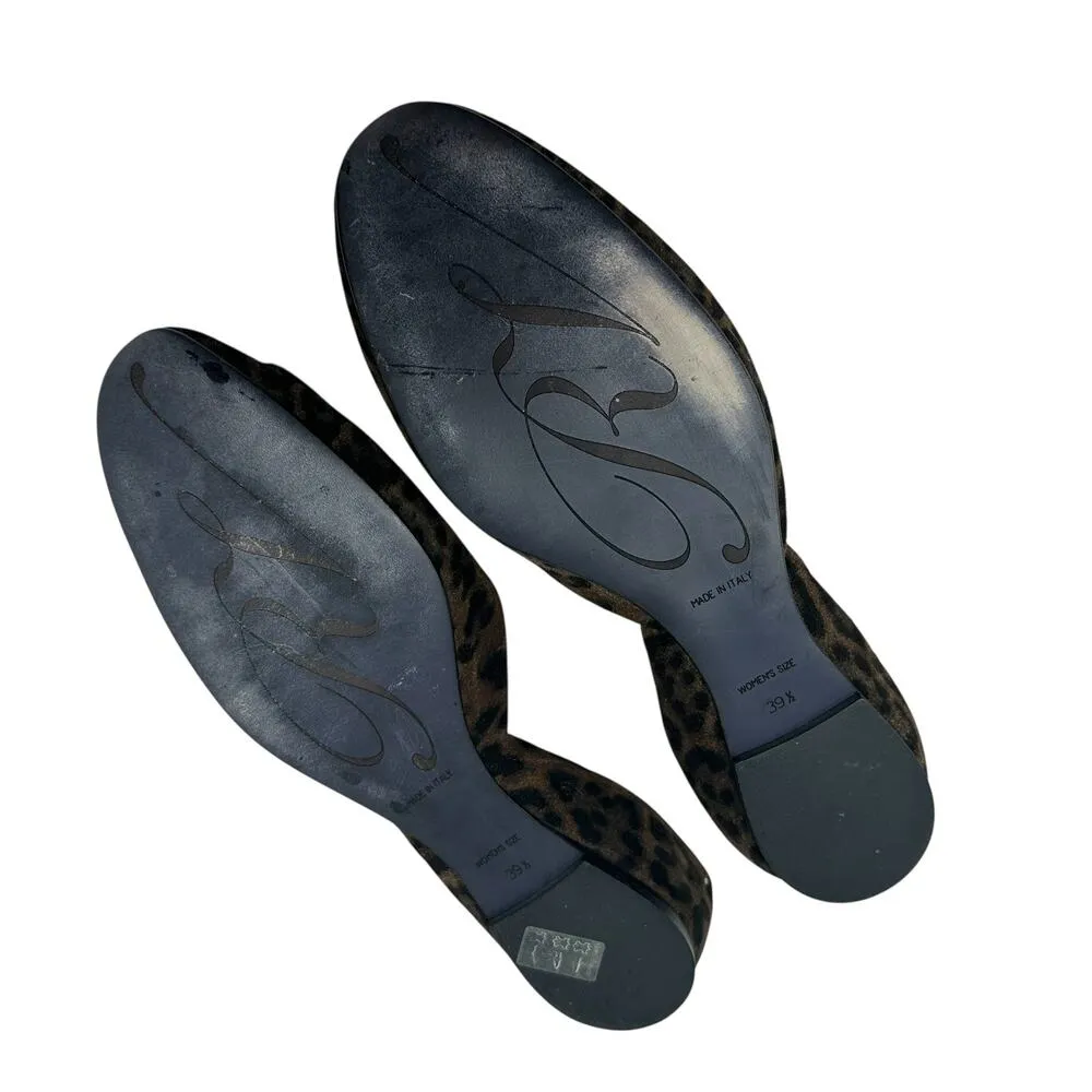 Roger Vivier Chips Ballerinas Shoe Flats Leopard D'orsay Black Brown 39.5 US 9.5 - Image 11