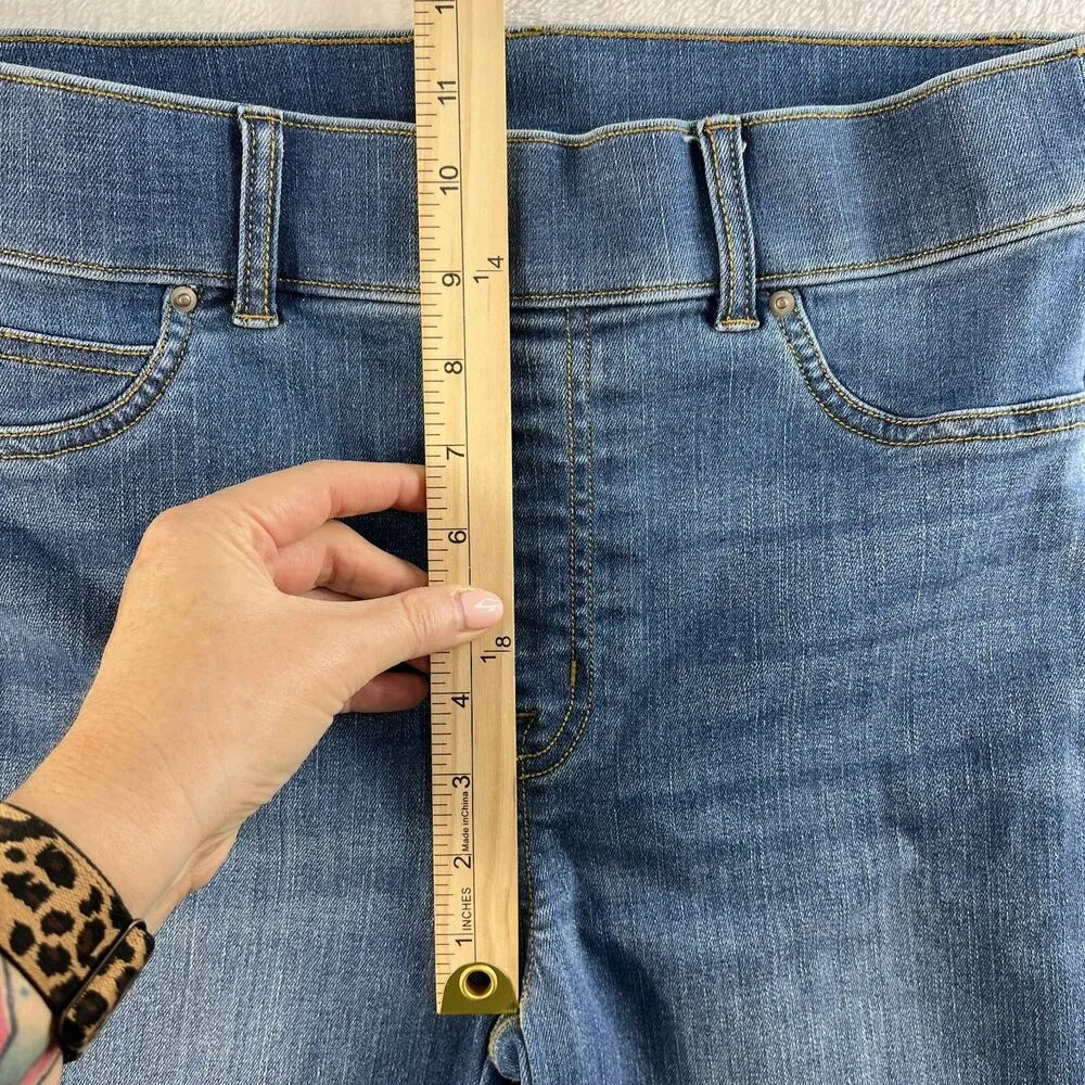 SPANX Shape Medium M EveryWear Flare Jeans Pull On Stretch High Rise Slimming - Image 11