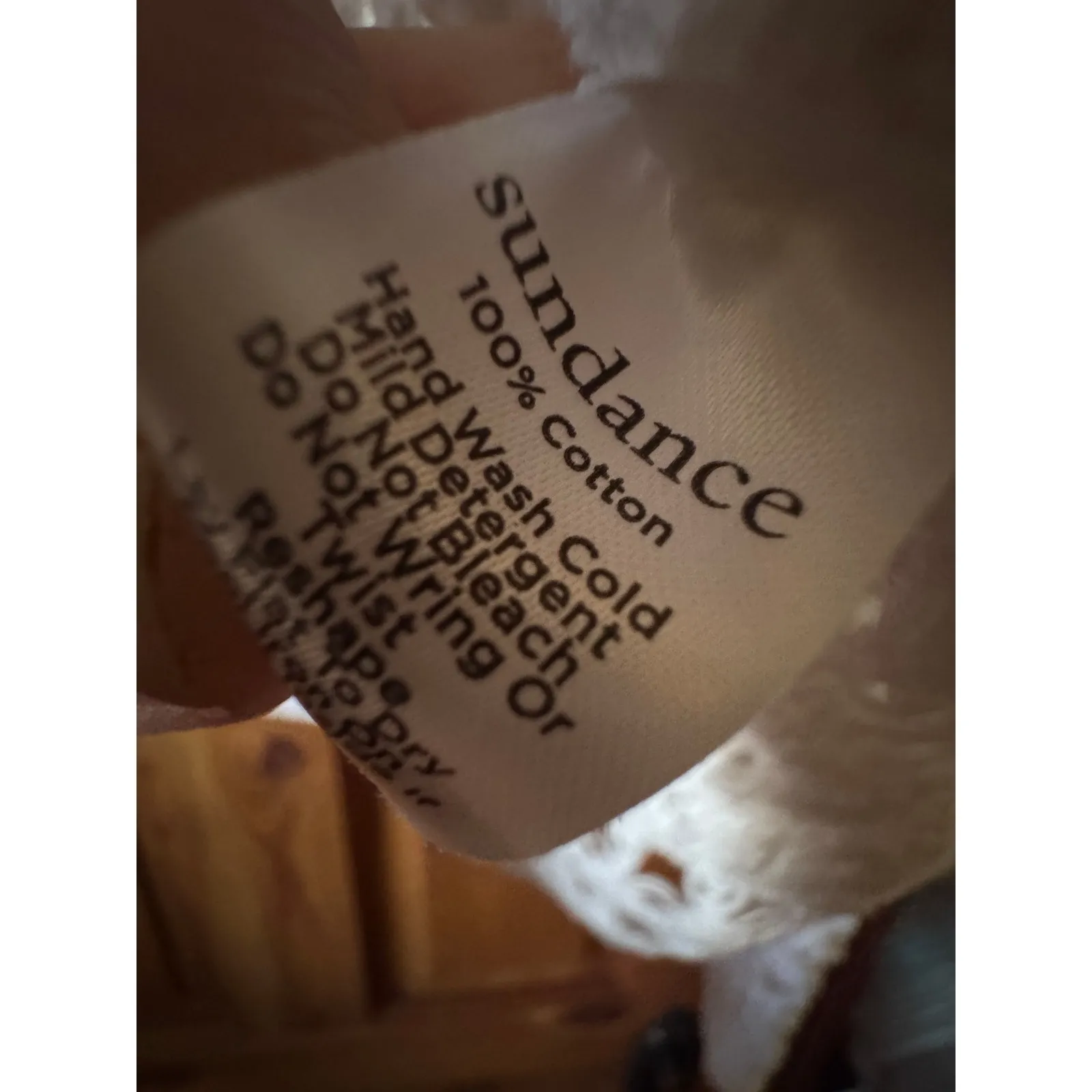 Sundance White Knit Open Weave Cotton Button Up Long Sleeve Pullover Sweater Size M - Image 7