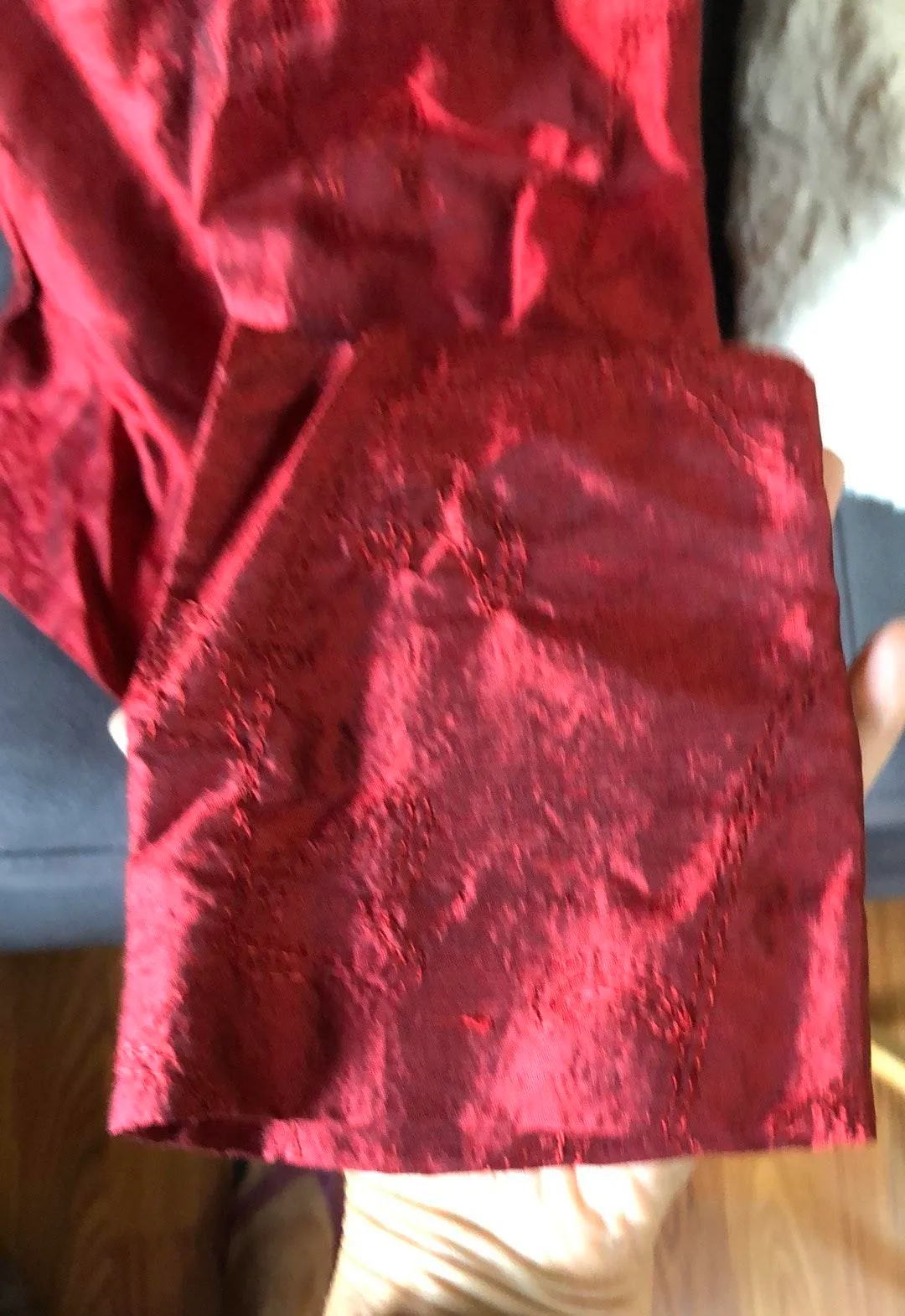 Classic Red Button Down Shirt Medium - Image 6