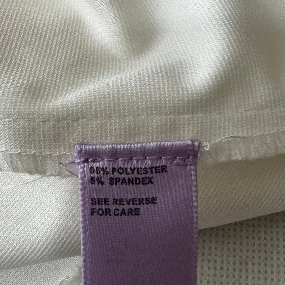 Eden Womens White Sleeveless Studded V Neck‎ Top Size Medium - Image 10