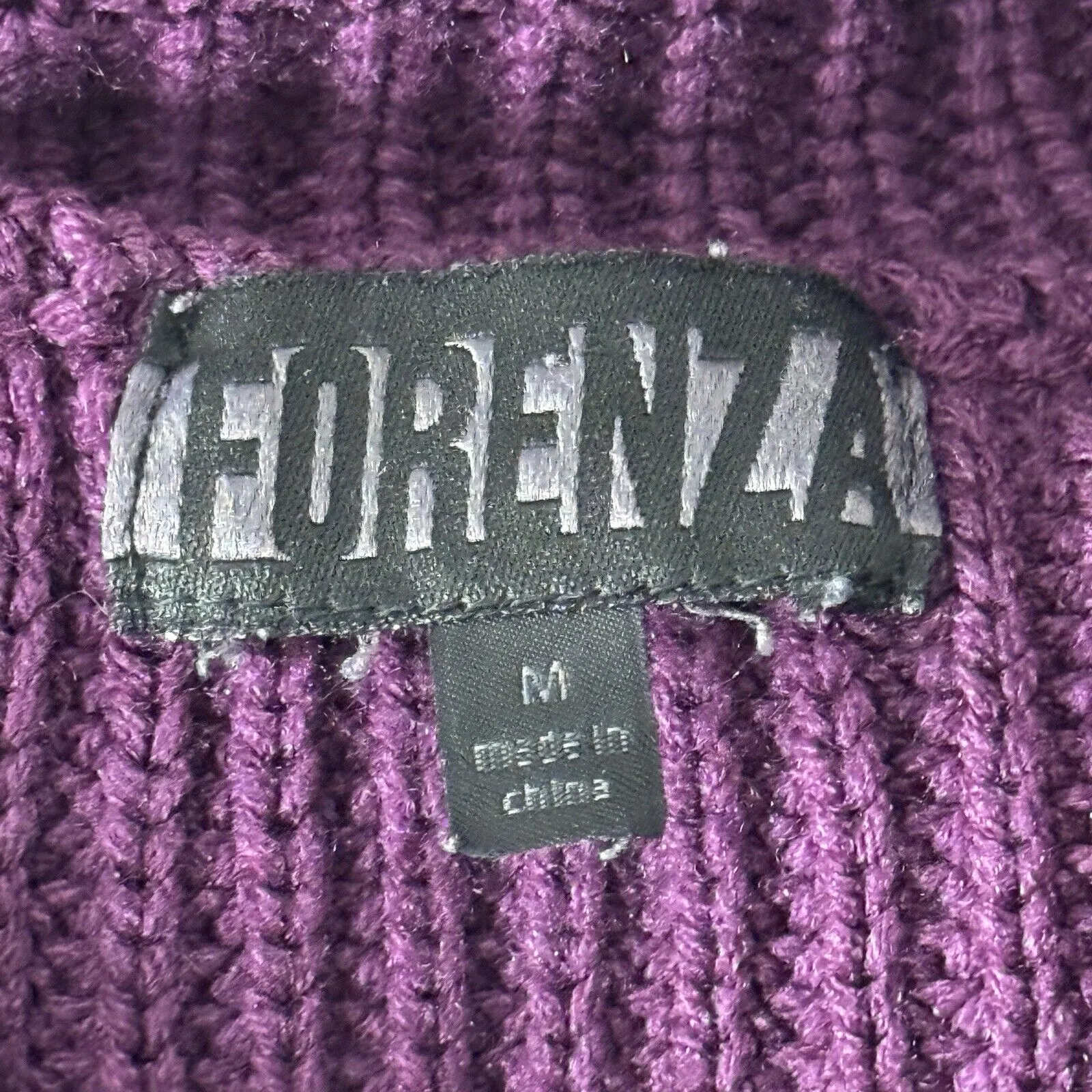 Forenza Sweater Womens Medium Purple Cowl Neck Chunky 80s 90s Y2K Casual Vintage - Image 5