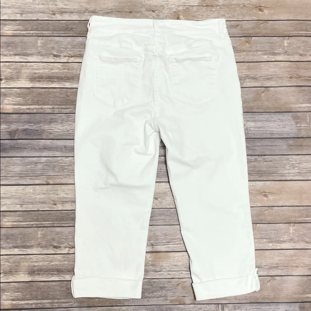 NYDJ  Capri Short Pants Cuffed Rhinestone Buttons - Image 5