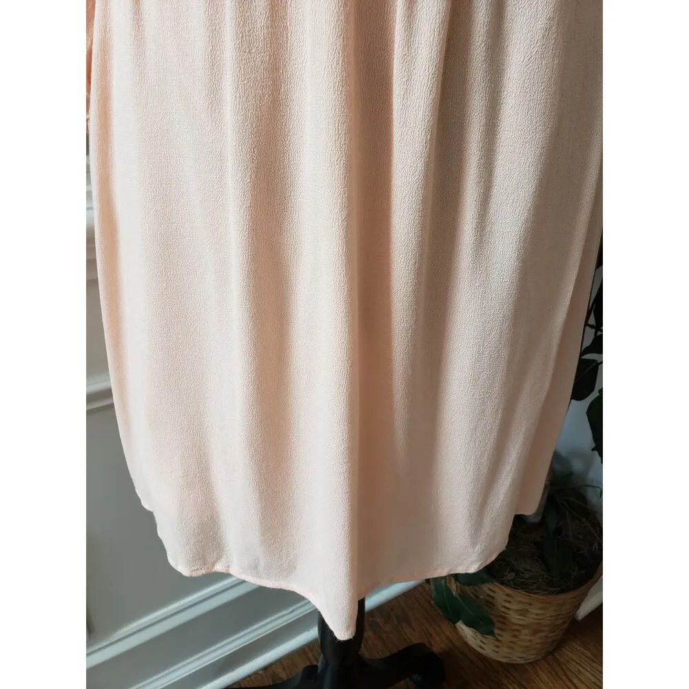 Miami A Line Dress Womens S Pink Lace Floral Lined Long Sleeve V Neck Pullover - Image 10