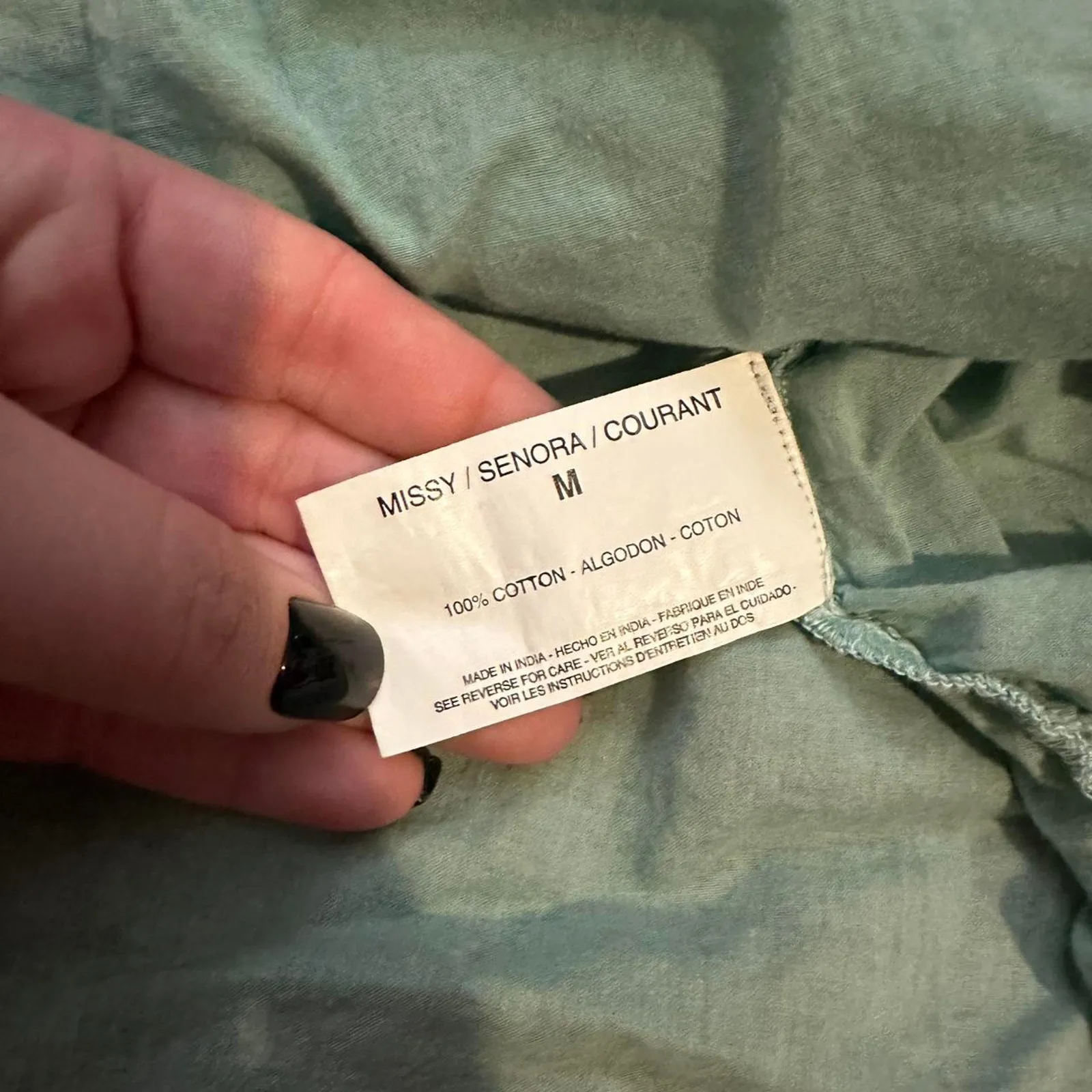 Vintage america light teal blouse Green Size M - Image 7