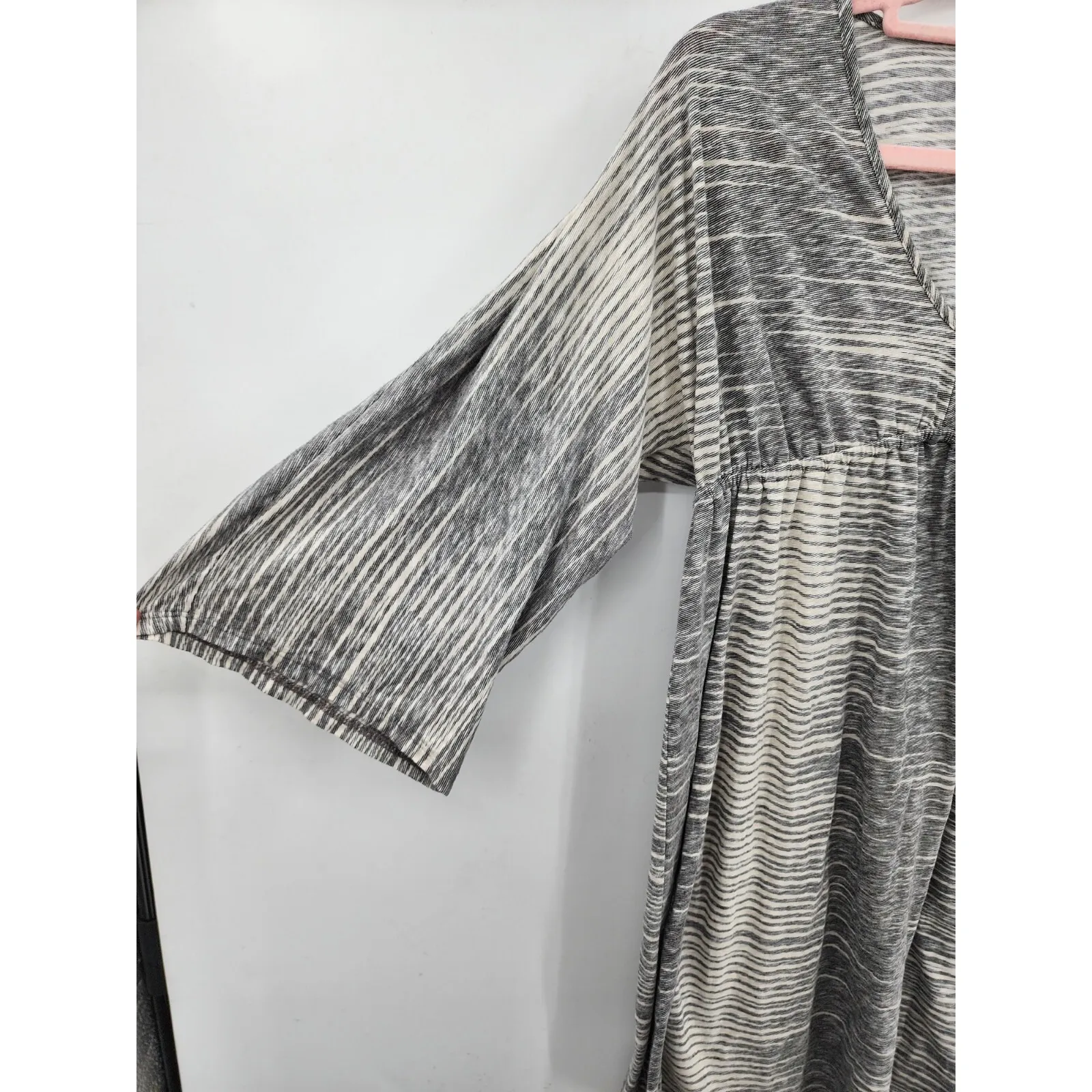 Natori Dress Women Small Grey Wide Sleeve Summer Beach Swim Coverup Mini Tunic - Image 2