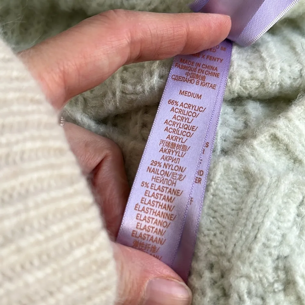 Mint Pastel Green Savage Oversized Knit sweater Size M - Image 6