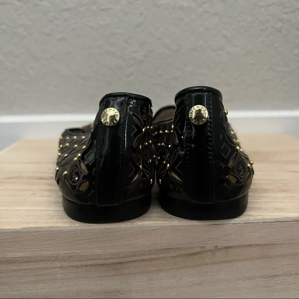 Michael Michael Kors Black Gabriella Logo Flat 5.5 - Image 4