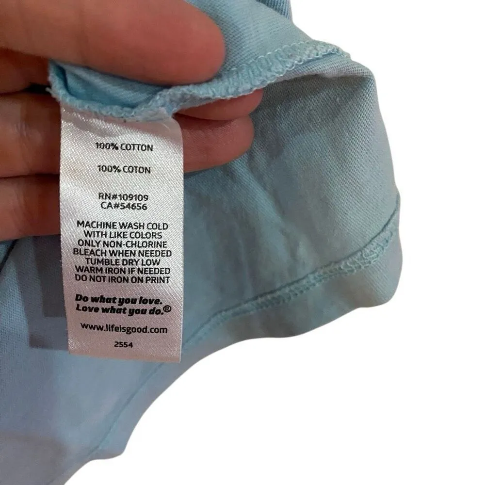 Life is Good short sleeve blue XS classic the best things in life are not things - Image 6