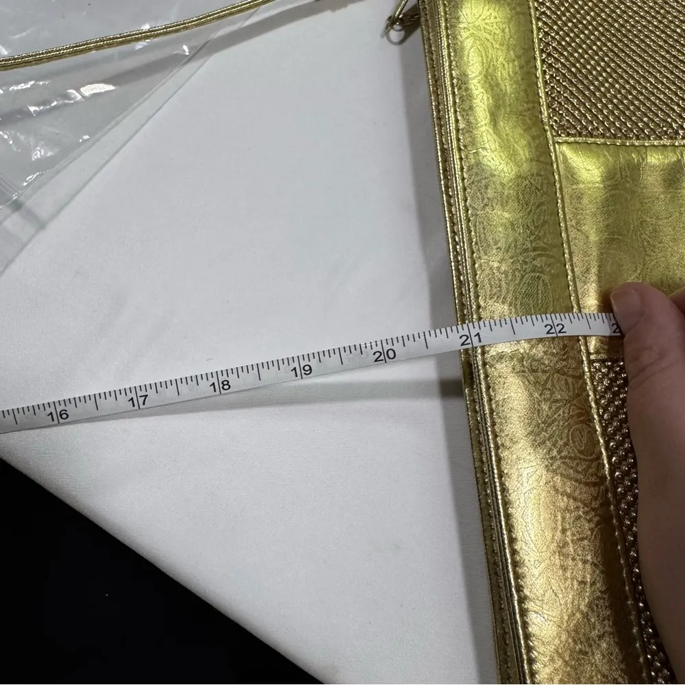 Whiting and Davis International Gold Metallic Mesh Crossbody Bag - Image 15