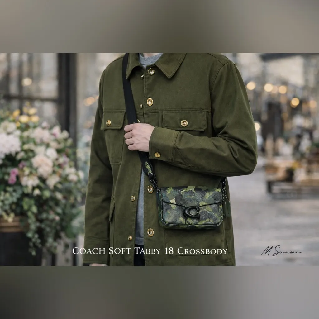 Coach Green/Black Camo Soft Tabby 18 Crossbody Bag CC104 NWOT - Rare and HTF! - Image 2