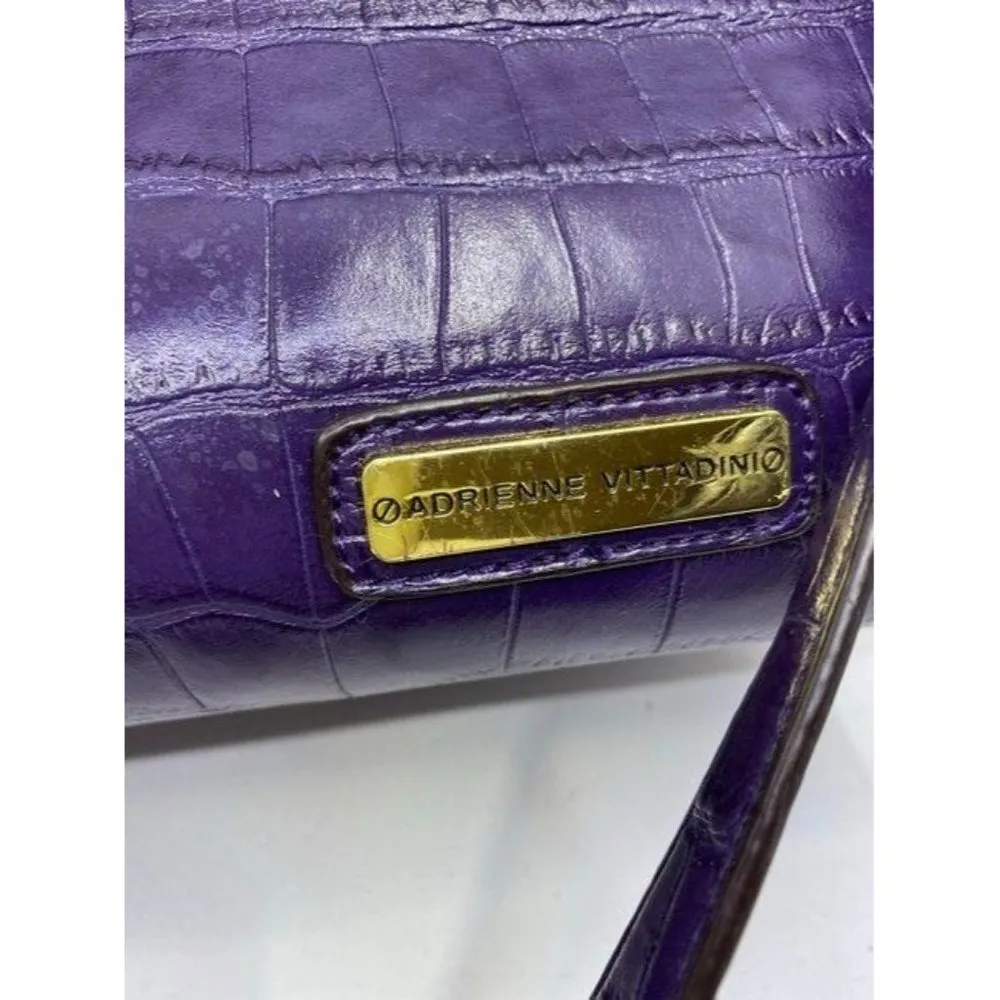 adrienne vittadini crossbody w w stra purple leath - Image 6