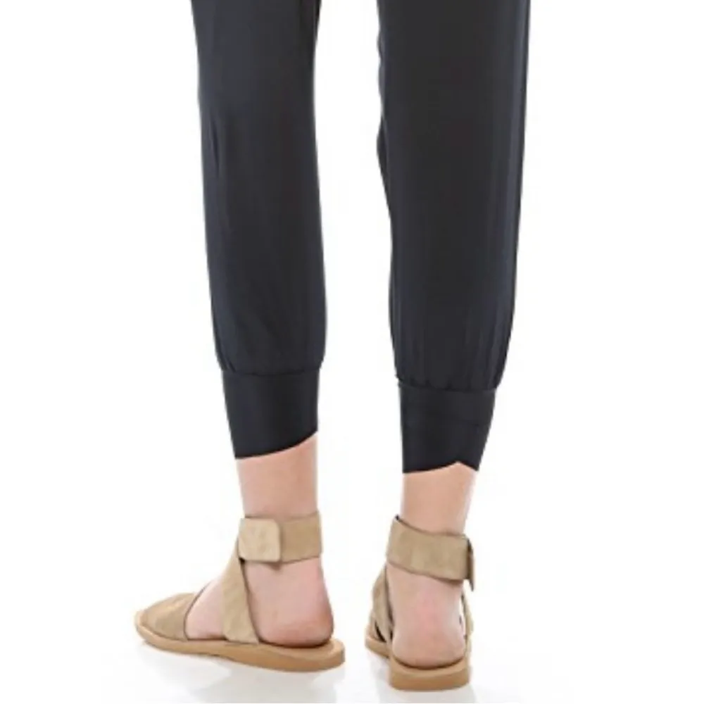 ALASDAIR Silk Pull On Jogger Pants Black Elastic Waist Lightweight Small Tulip - Image 3