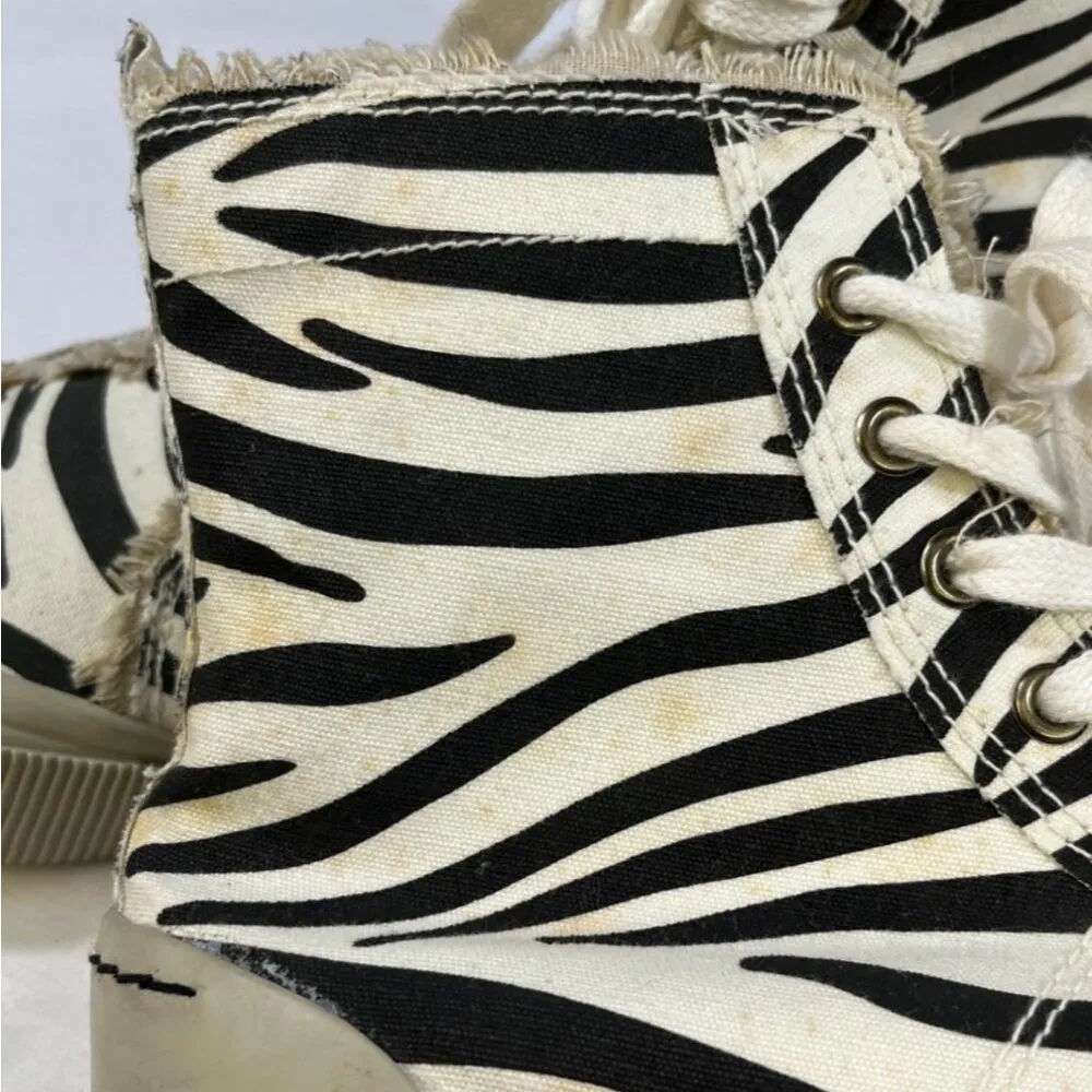 Rouge Women's Black/White Zebra Print Shoes/Sneakers Sz 8.5 SKU 5507 White - Image 9