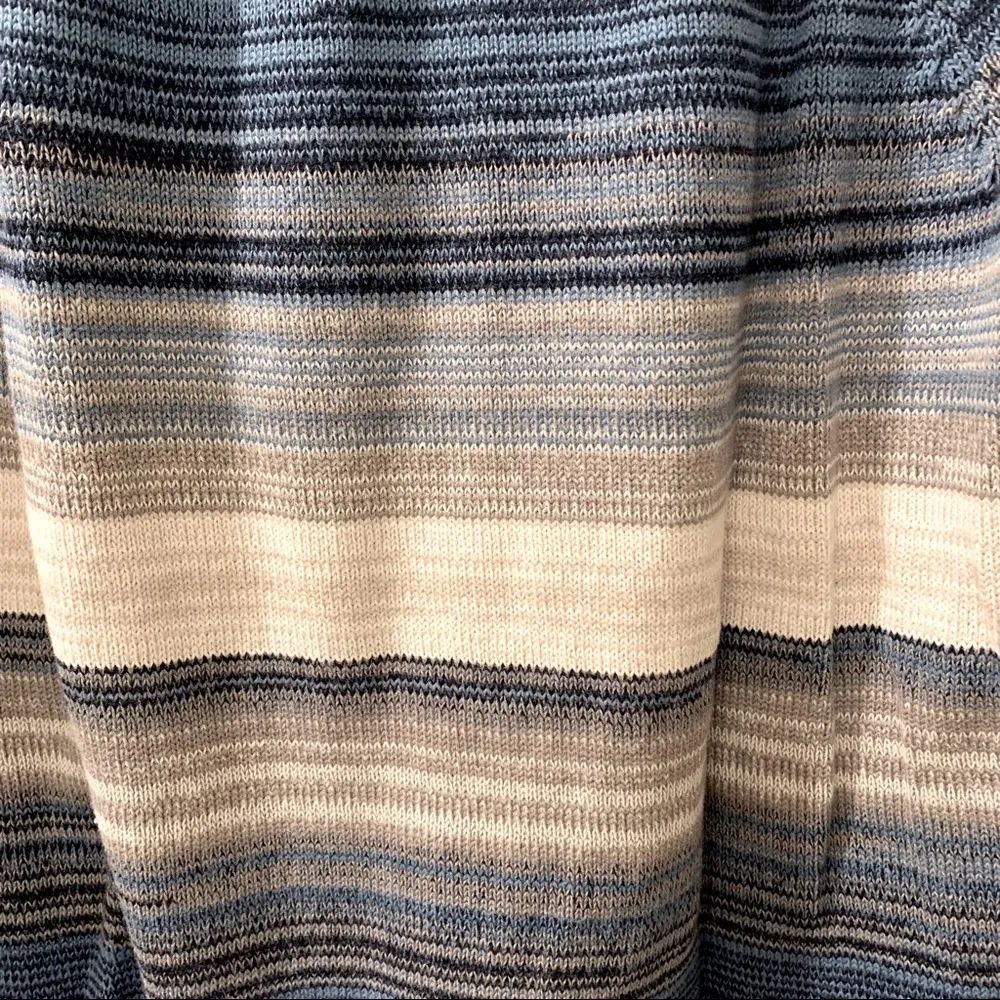 Eddie Bauer Women’s Cotton Roll Hem Striped Sweater Medium M - Image 5