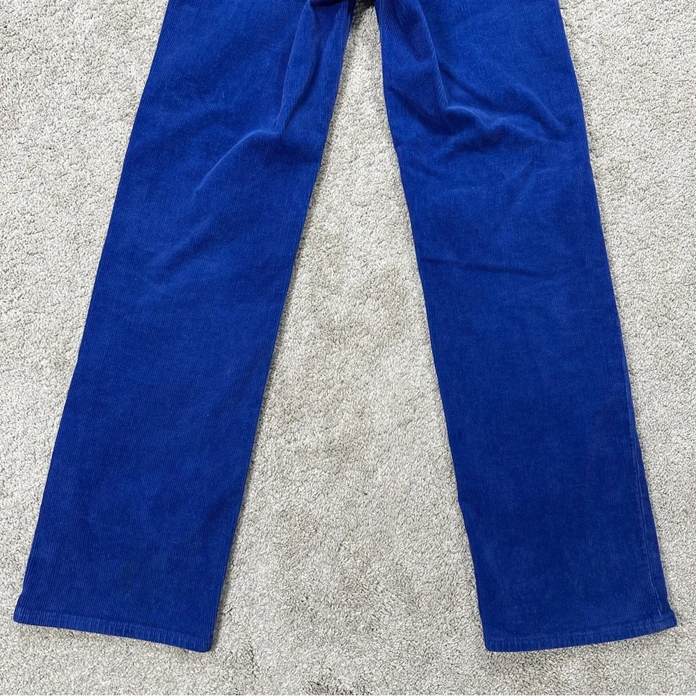 ROLLA’s Women’s Corduroy High Rise Wide Leg Straight Leg Pants in Cobalt Blue 24 - Image 8