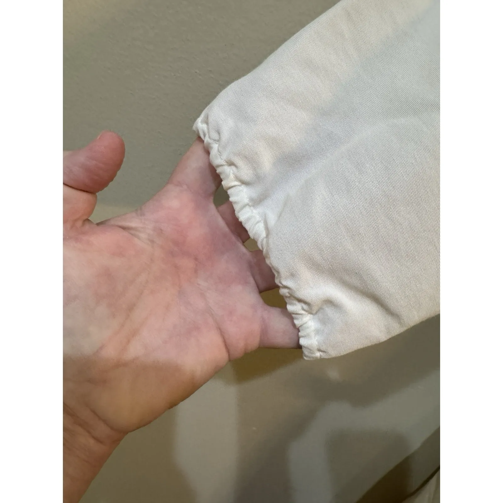 Ann Mashburn‎ trapunto blouson dress size XS 100% Silk Cream Bow Popover Belted - Image 5