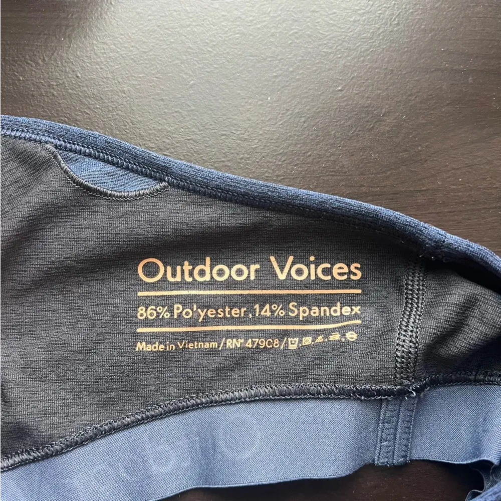 Outdoor Voices Navy Blue Steeplechase Sports Bra Size Medium - Image 5