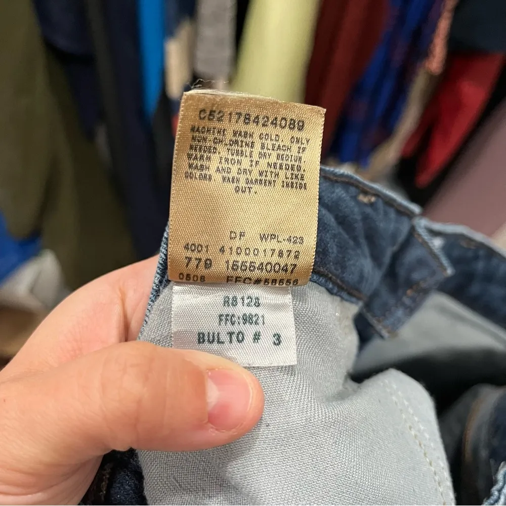 Vintage Y2K Levi's 545 Low Rise Boot Cut Jeans dark Blue wash, 10 medium - Image 5