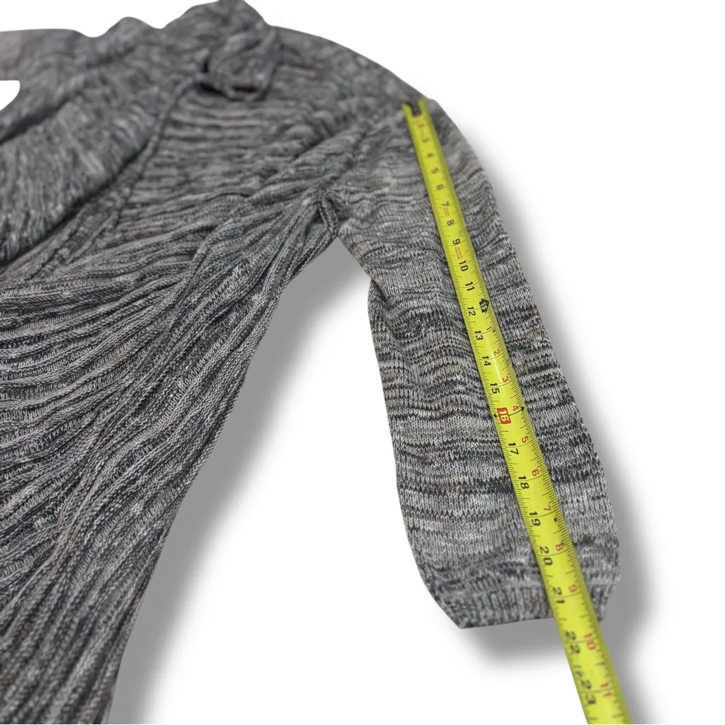 NIC+ZOE Marbled Gray Long Sleeve Draped Waterfall Cardigan Sweater Duster β XL - Image 6