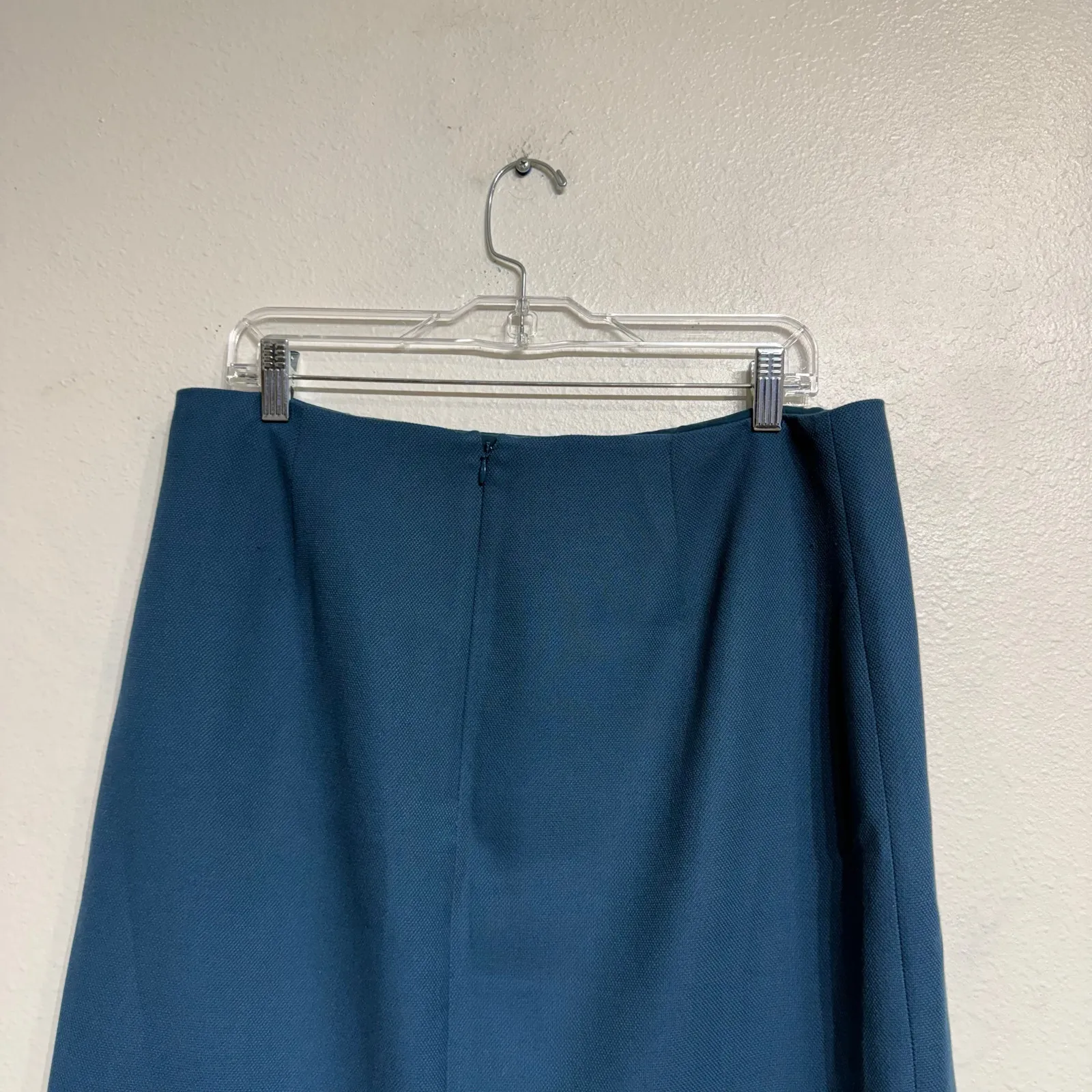 White House Black Market Teal Midi Pencil Skirt Sz 14 - Image 7