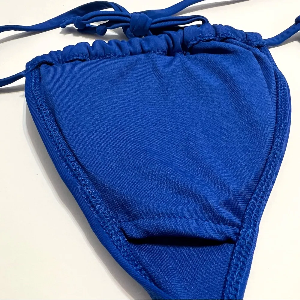 City Streets Triangle Bikini Top Royal Blue XS - Image 4