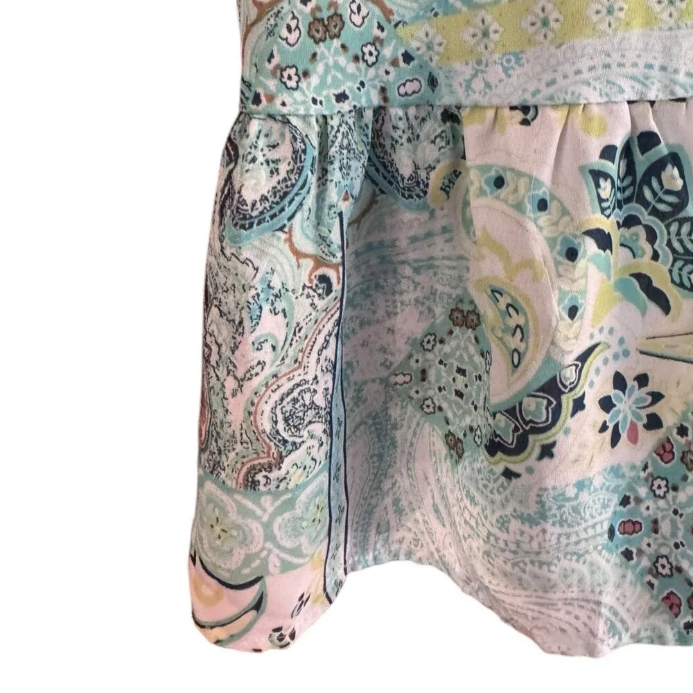 C Label Bandana print Double strap maxi sundress L Pastel western cottagecore Blue Size L - Image 3