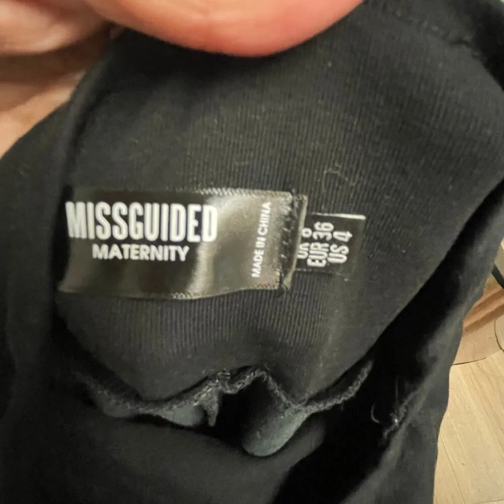 Missguided Maternity Faux Leather Pants Size 4 Faux Crocodile Reptile - Image 2