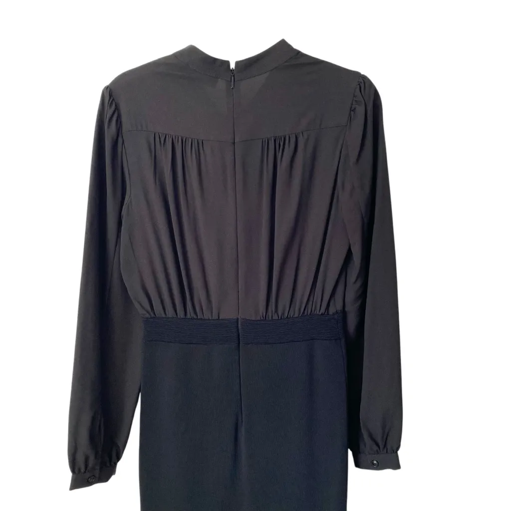 Ted Baker Mersea Black Knit Pencil Dress Neck Bow size 1 US Small - Image 5