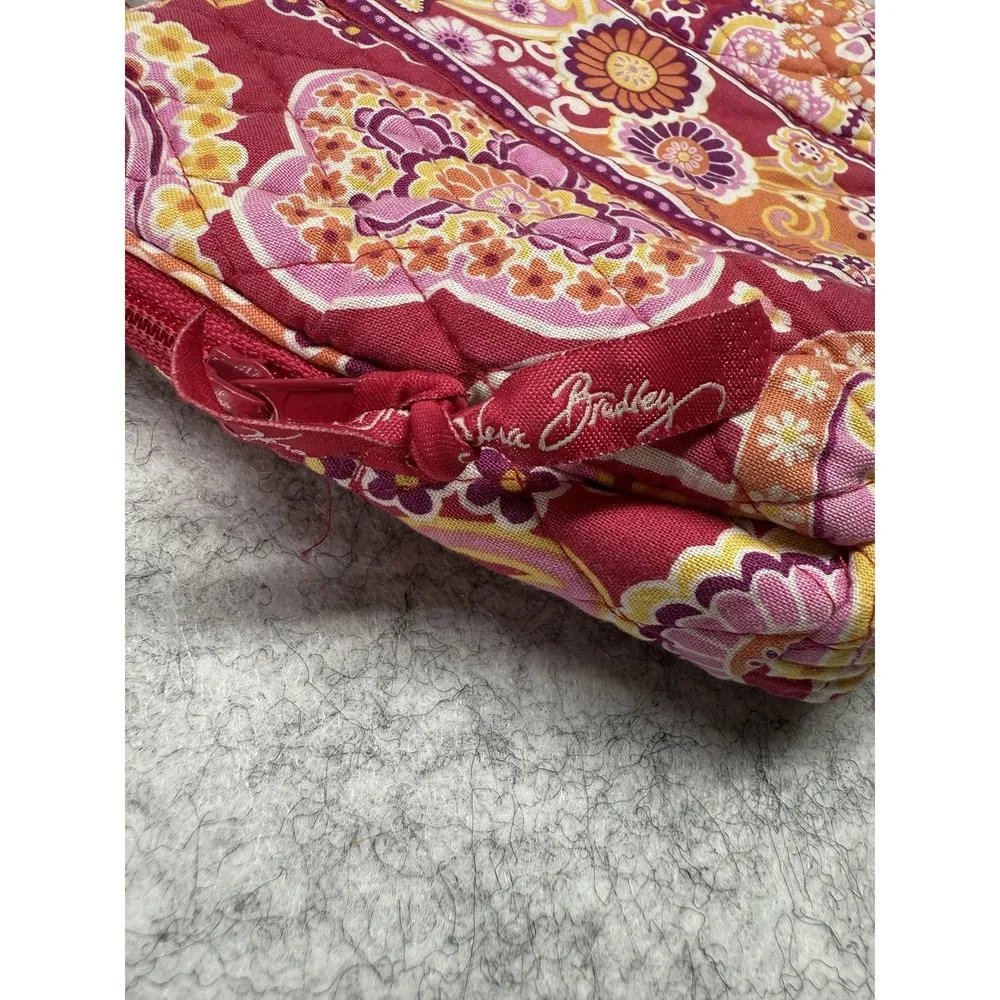 Vera Bradley Cosmetic Bag Womens Small Quilted Floral Paisley Travel Case Organi - Image 2