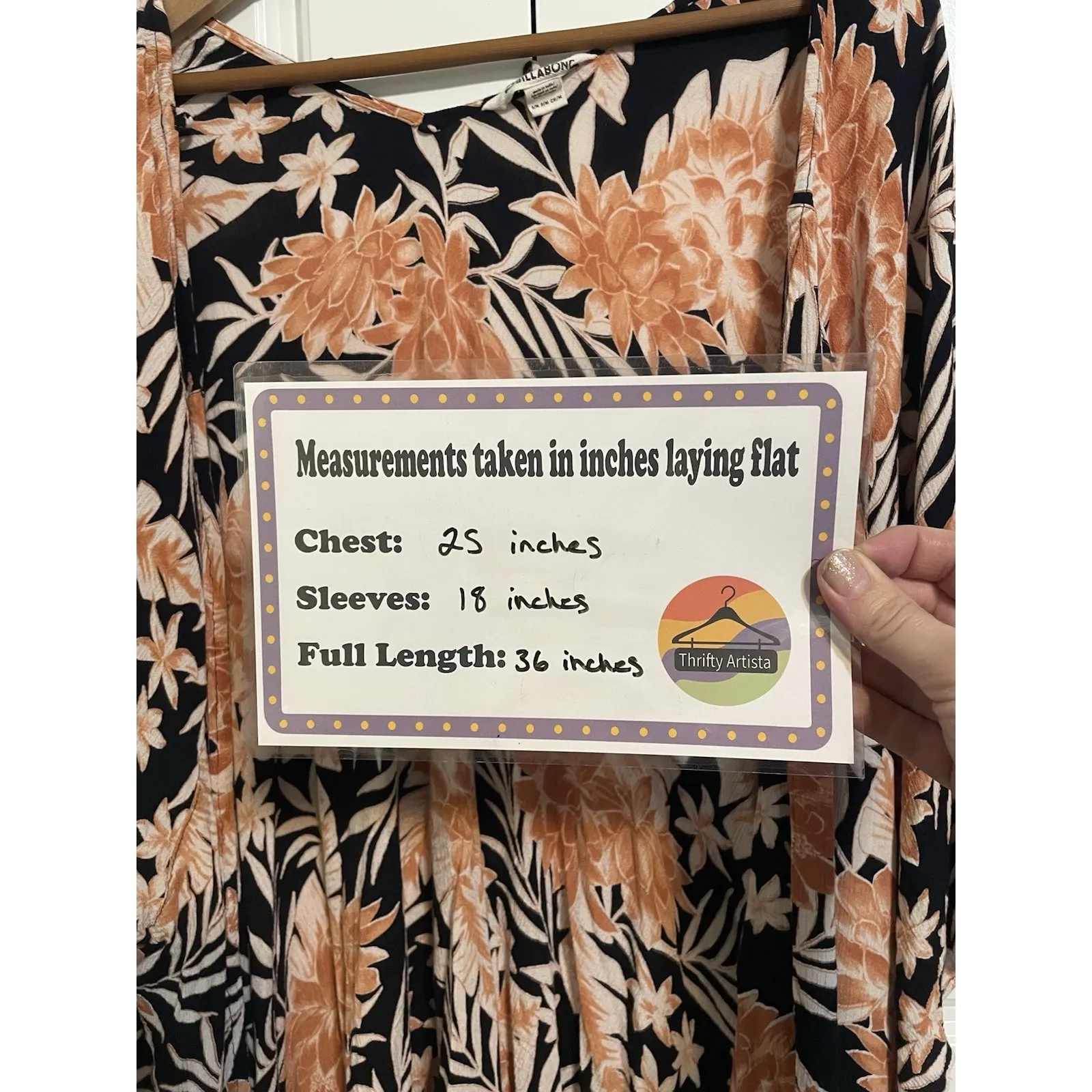 Billabong Floral Kimono Coverup Black White Bohemian Beach Tie Waist‎ Resort - Image 10