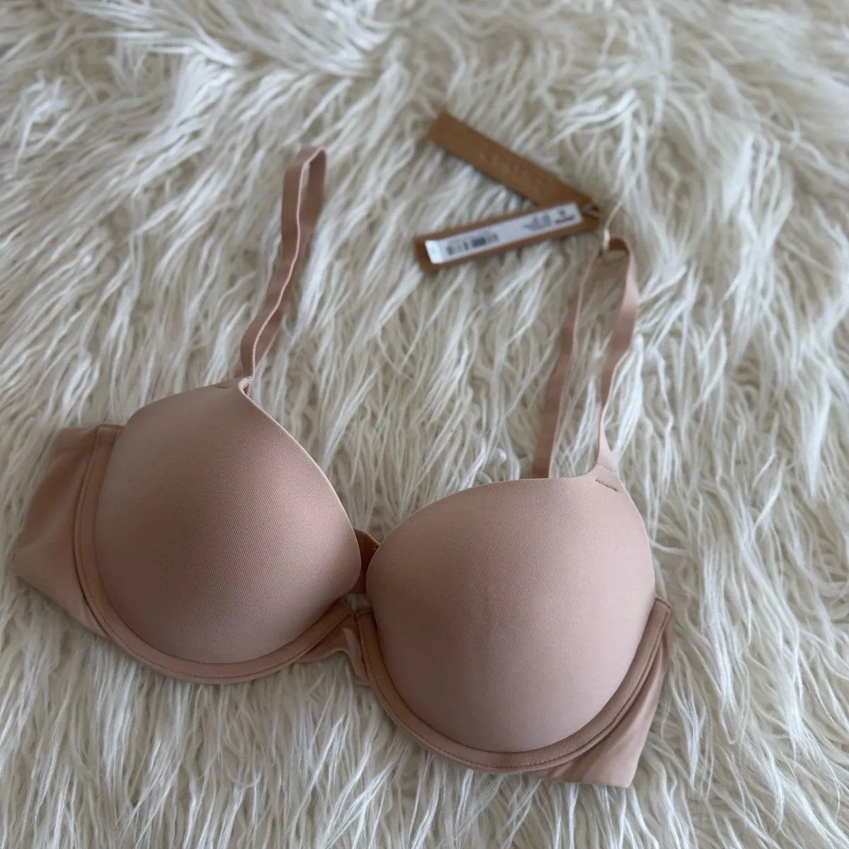Skims Fits Everybody Push Up Demi Bra Mica Size 32C - Image 3