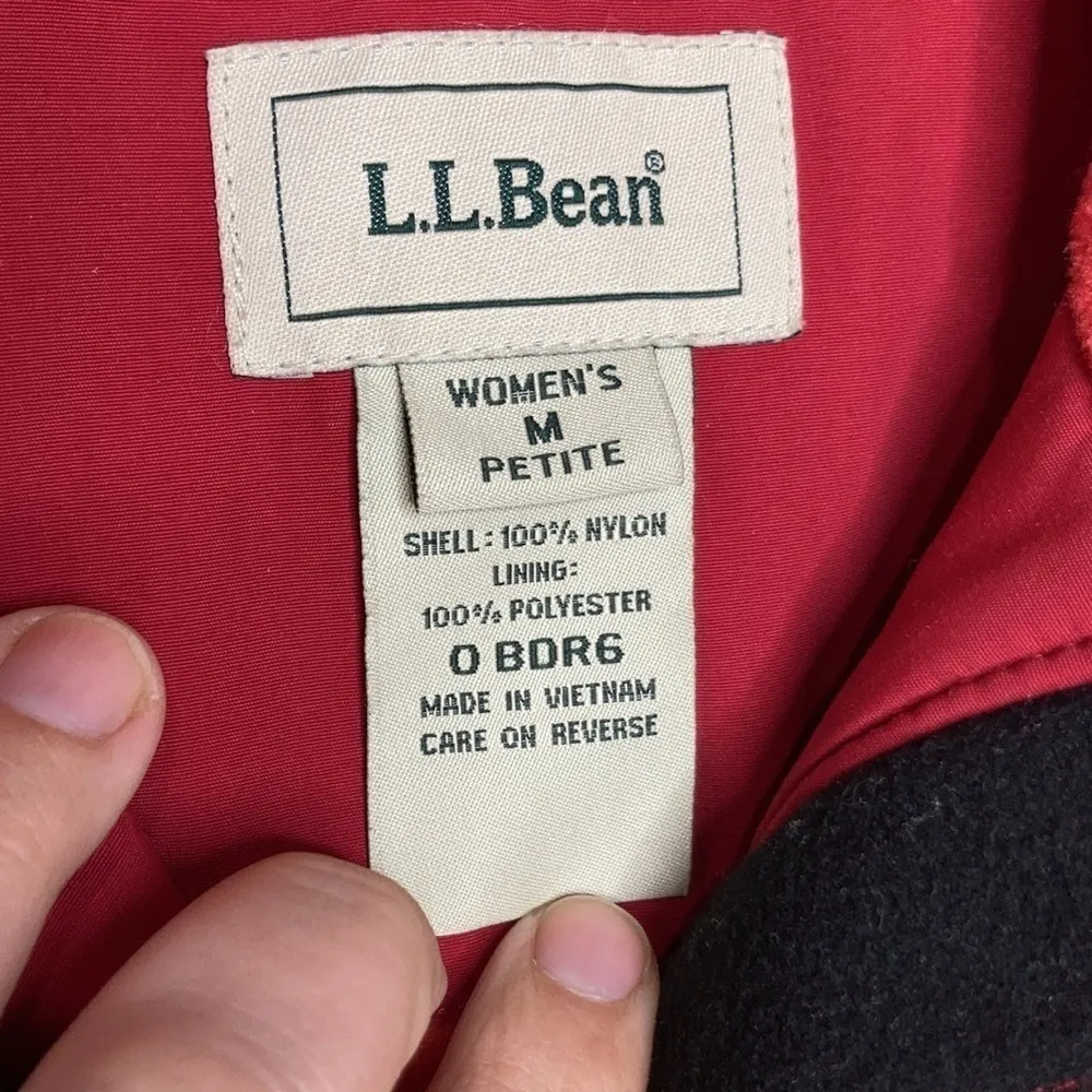 L.L. Bean fleece‎ lined vest size medium petite Red - Image 3