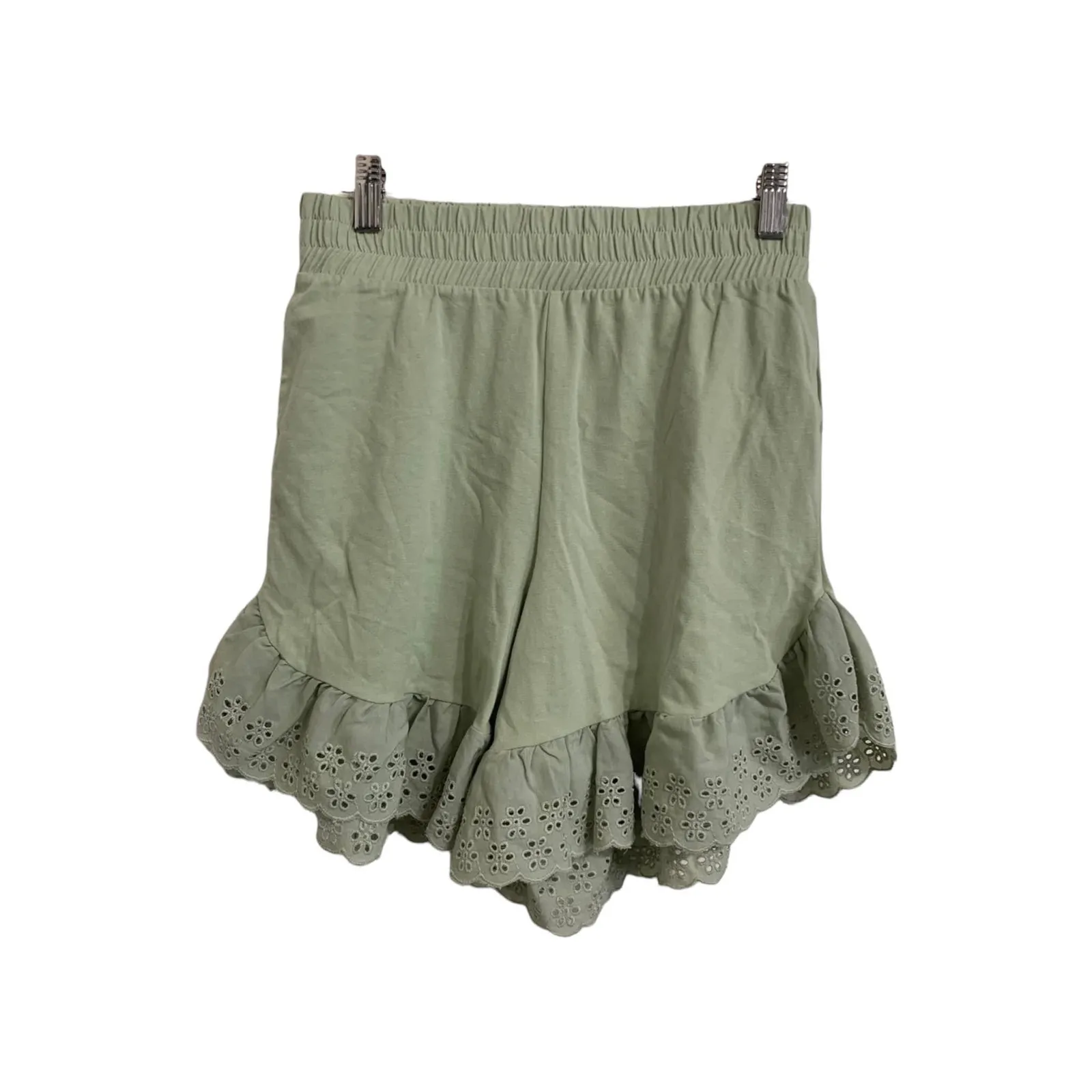 Vero Moda Juna Ruffle Hem Stretch Cotton‎ Pull-On Shorts Size XS NEW - Image 2