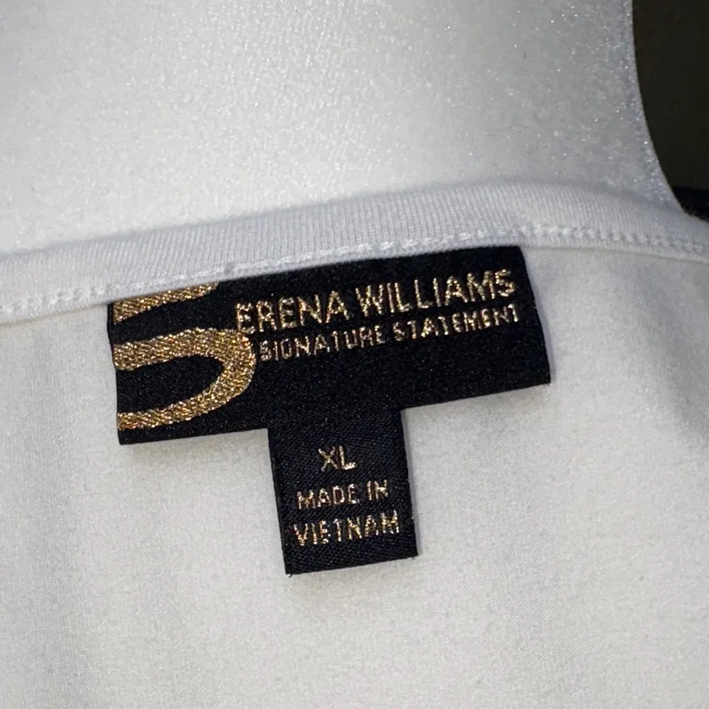 Serena Williams Signature Statement Classic White Sleeveless Top Size XL - Image 4