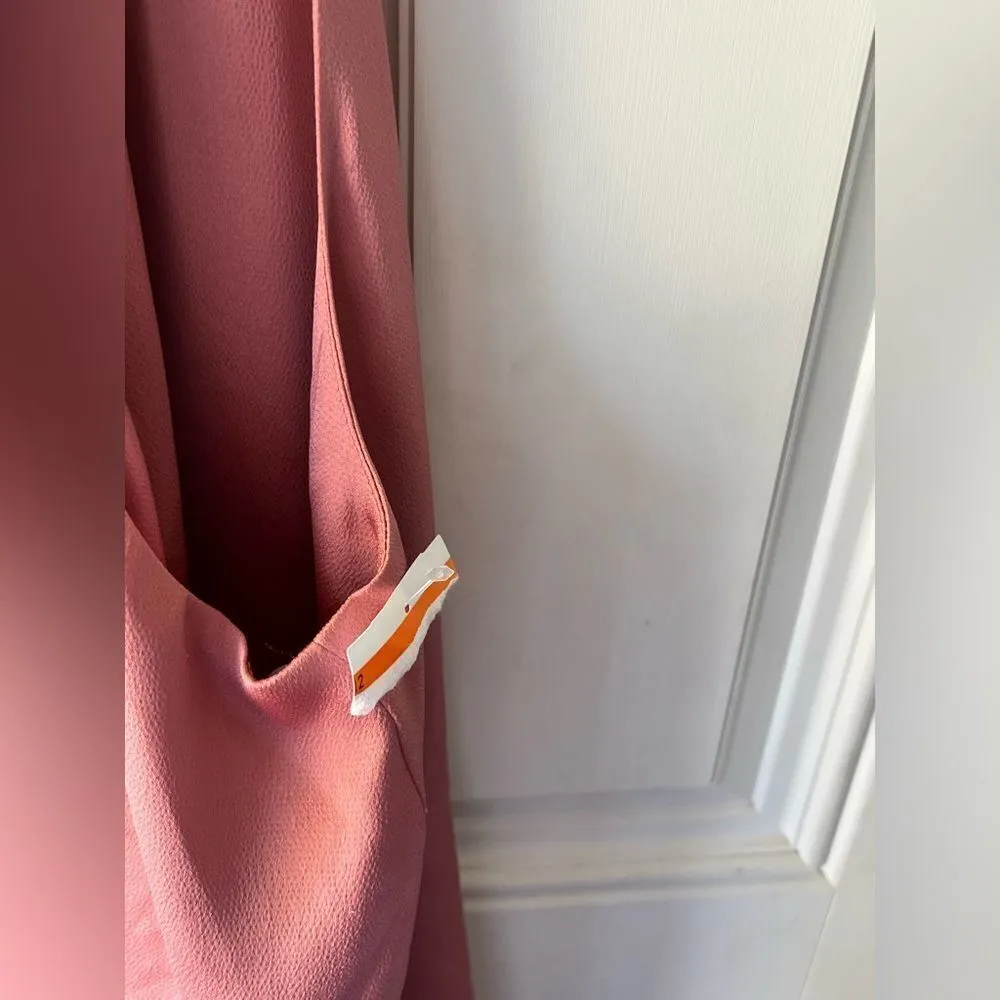 Shona Joy NEW Luxe Tie Sleeveless Midi Dress in Rose Size 10 - Image 7