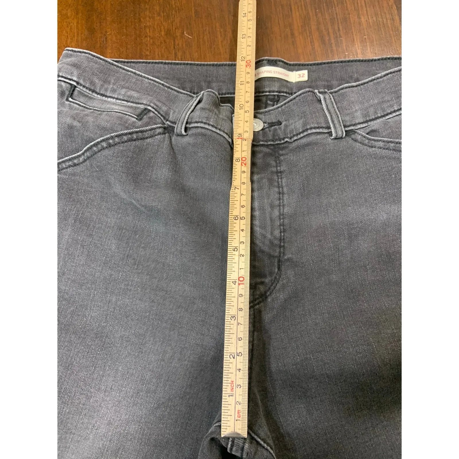 Levis 314 Shaping Straight Jeans Women 32 Grunge Academia Twee Preppy Fall Slit Black - Image 6