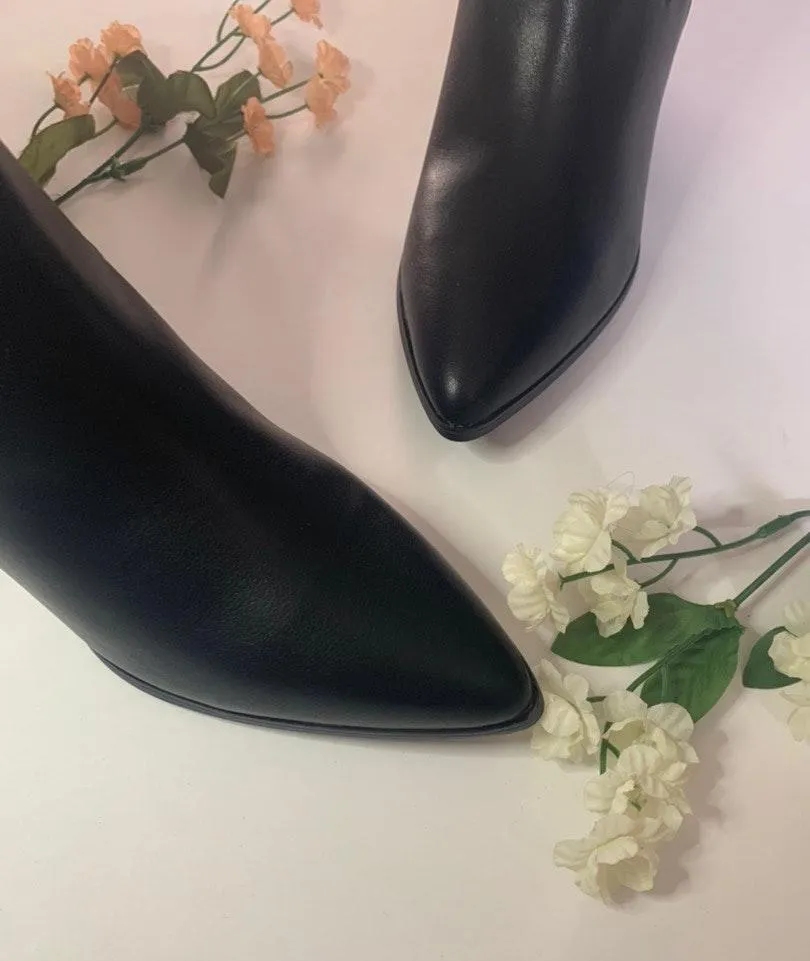 Qupid Ankle Leather Booties - Image 6