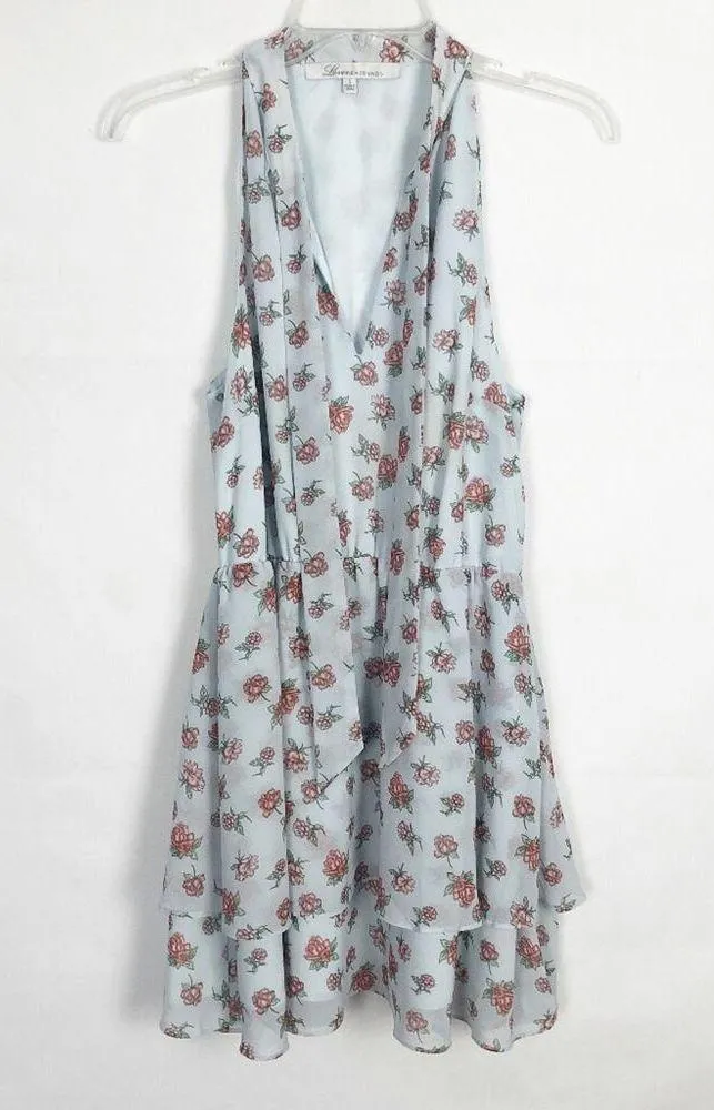 Lovers+Friends Floral Ruffle Dress Womens Small Beachy Coastal Coquette Romantic - Image 3