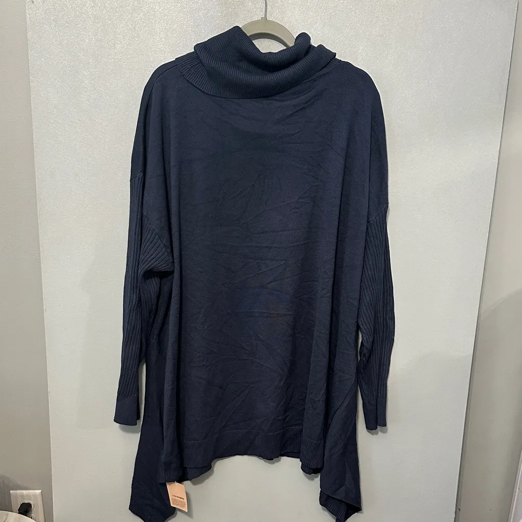 Bloomchic Navy Oversized Cowl Neck Sweater Blue Size 26 - Image 2