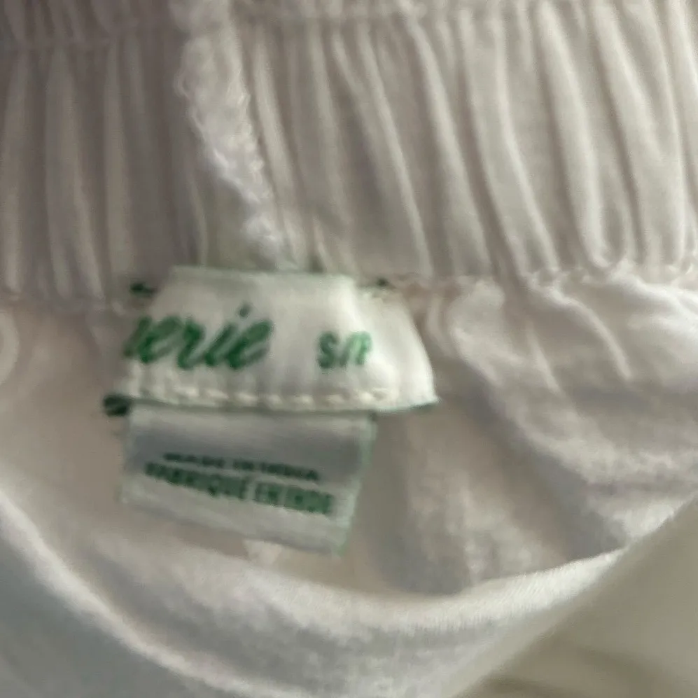 Aerie‎ White Lace Tiered Ruffle Mini Skirt S M - Image 7