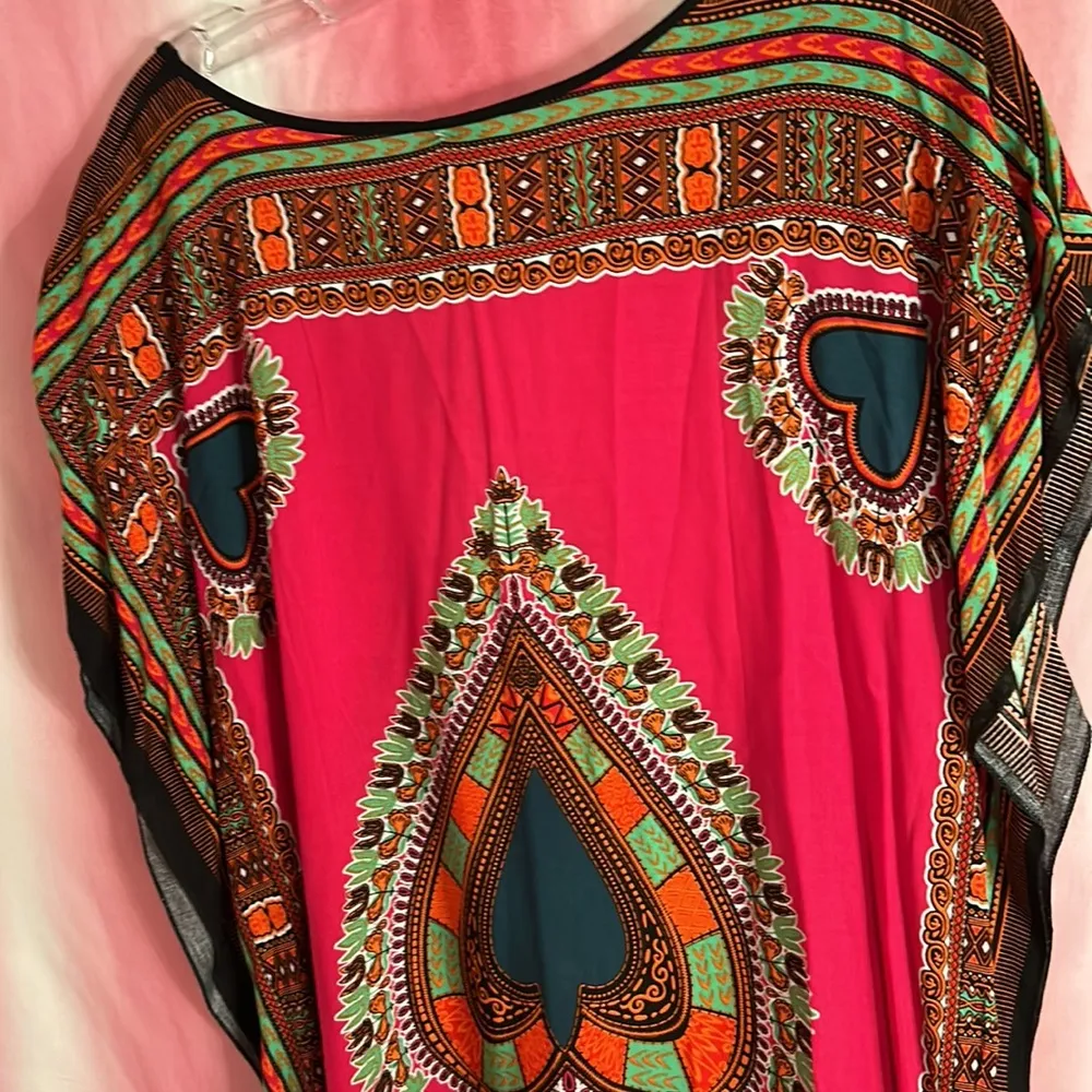 Colorful printed women’s dress Green Size undefined - Image 9