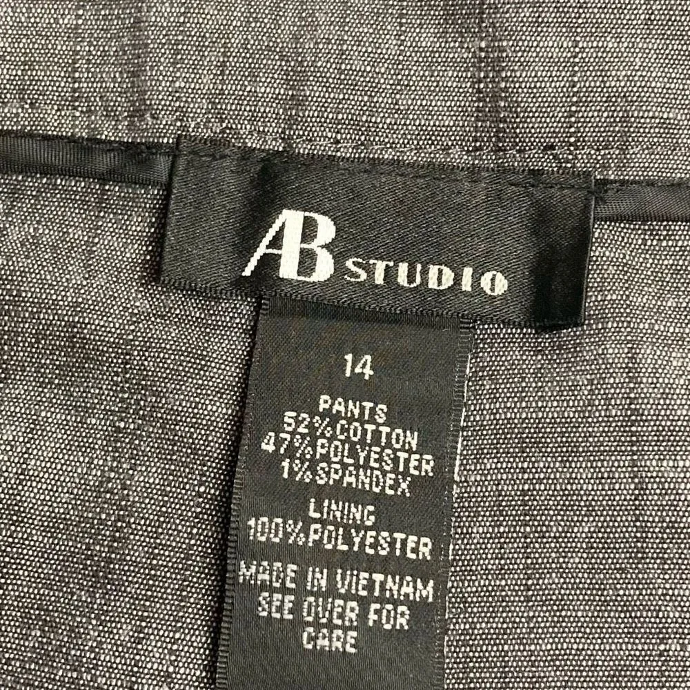 AB STUDIO Women’s Capri Pants Size 14 Gray Inseam 22”‎ - Image 5