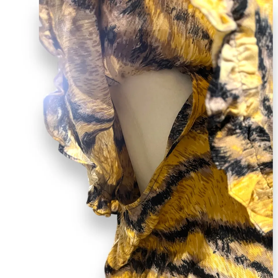 Hoffman Copenhagen TABITHA BLOUSE IN GOLDEN HOUR PRINT size 34 Orange - Image 8