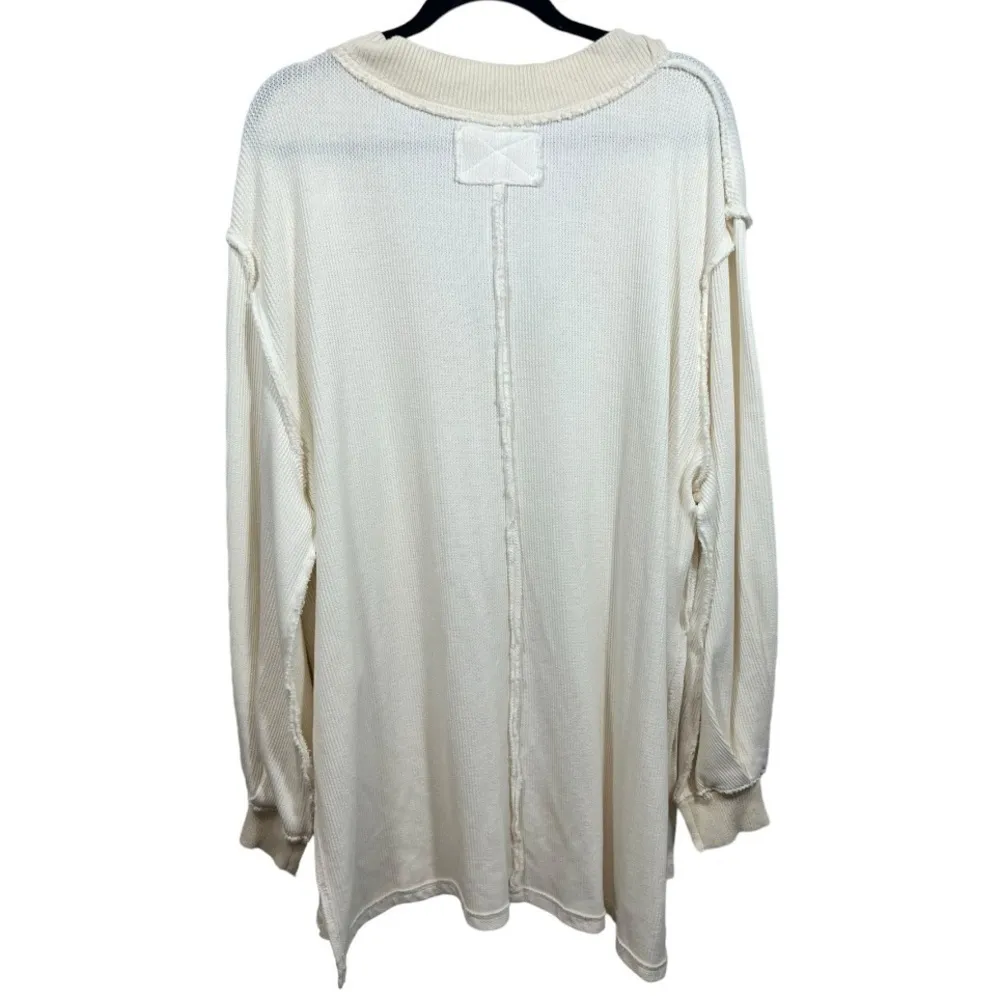 Free‎ People Asher Thermal Knit V-neck Top M - Image 4
