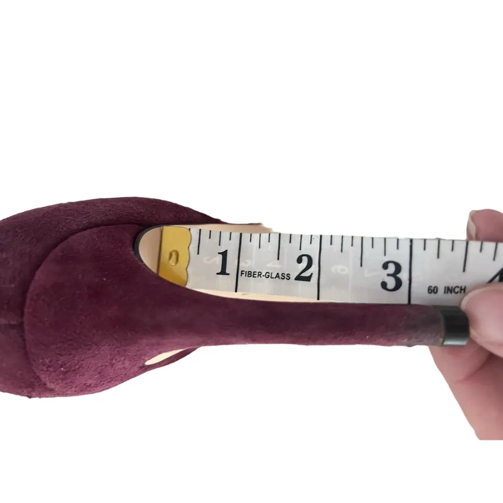 Gianni Bini burgandy Stiletto heels with ankle ties, size 7.5 M elegant, dressy - Image 5