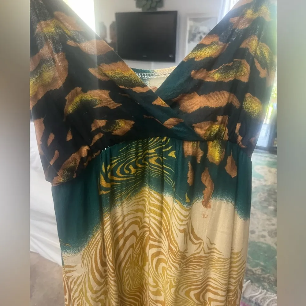 MAXI Dress gorgeous pattern Fits: L Size L - Image 3
